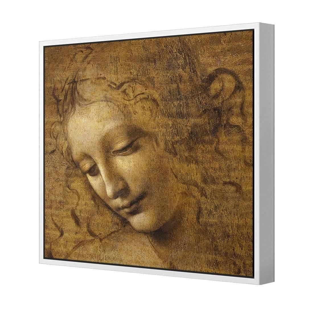 The Head of a Woman by Leonardo da Vinci (Square) - Wall Art Designs - 3830_AS_Q WAD_CP - MPY - 260 - M - S - S_37x37_S - 1550 - WHT