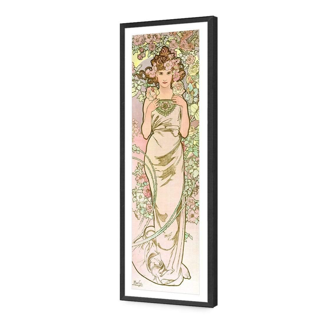 The Rose by Alphonse Mucha - Wall Art Designs - 3835_AL_V WAD_AP - 030 - MAT_90x30_S - 2538 - BLK