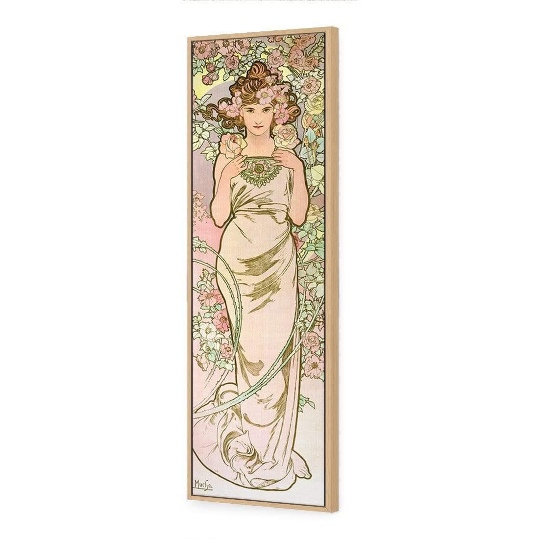 The Rose by Alphonse Mucha - Wall Art Designs - 3835_AL_V WAD_CP - MPY - 260 - M - S - S_60x20_S - 1550 - OAK