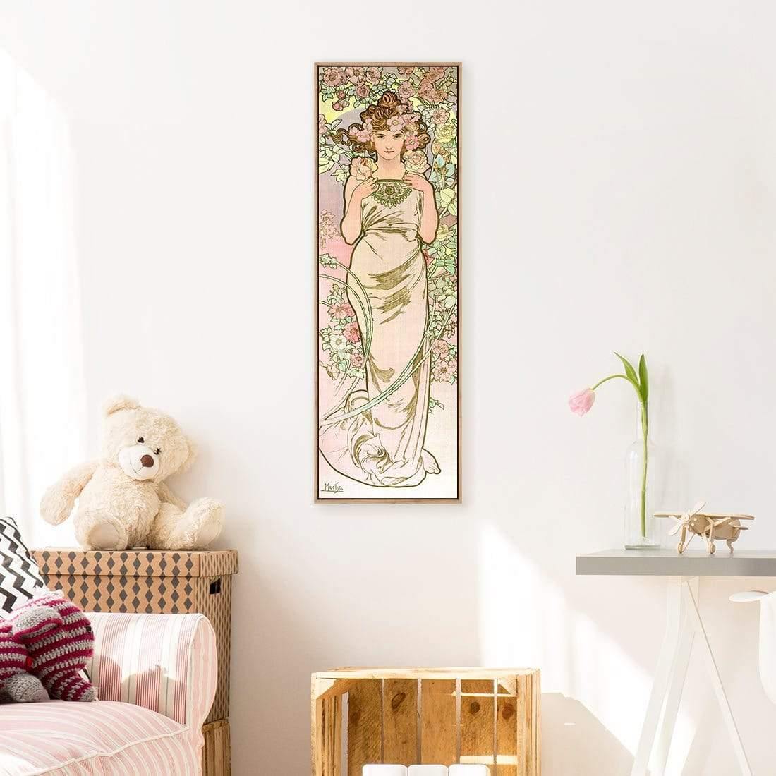 The Rose by Alphonse Mucha - Wall Art Designs - 3835_AL_V WAD_CP - MPY - 260 - M - S - S_60x20_NONE