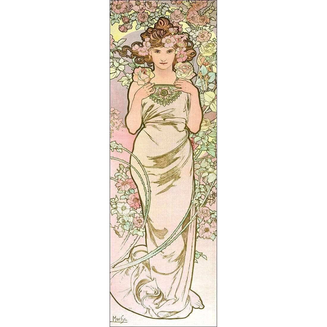 The Rose by Alphonse Mucha - Wall Art Designs - 3835_AL_V WAD_CP - MPY - 260 - M - S - S_60x20_NONE