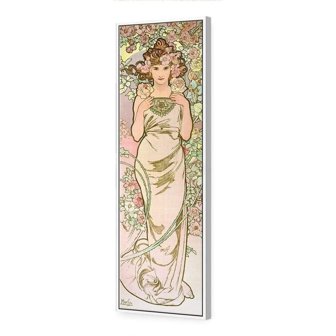 The Rose by Alphonse Mucha - Wall Art Designs - 3835_AL_V WAD_CP - MPY - 260 - M - S - S_60x20_S - 1550 - WHT