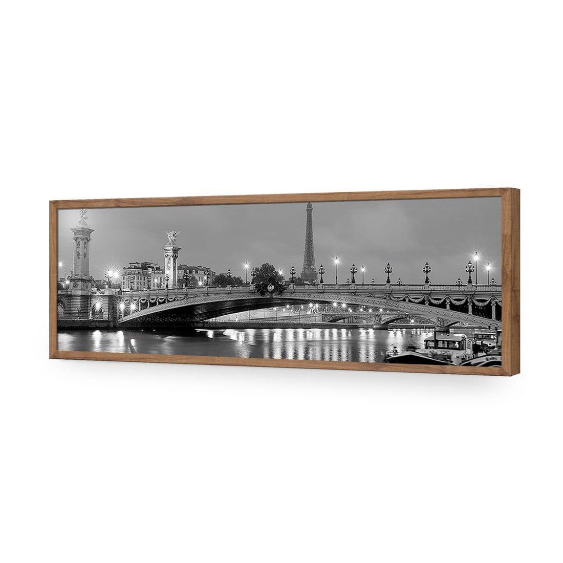 The Seine at Night Black and White (Long) - Wall Art Designs - 442_BL_H WAD_AP - 030 - EDG_90x30_S - 2538 - NAT