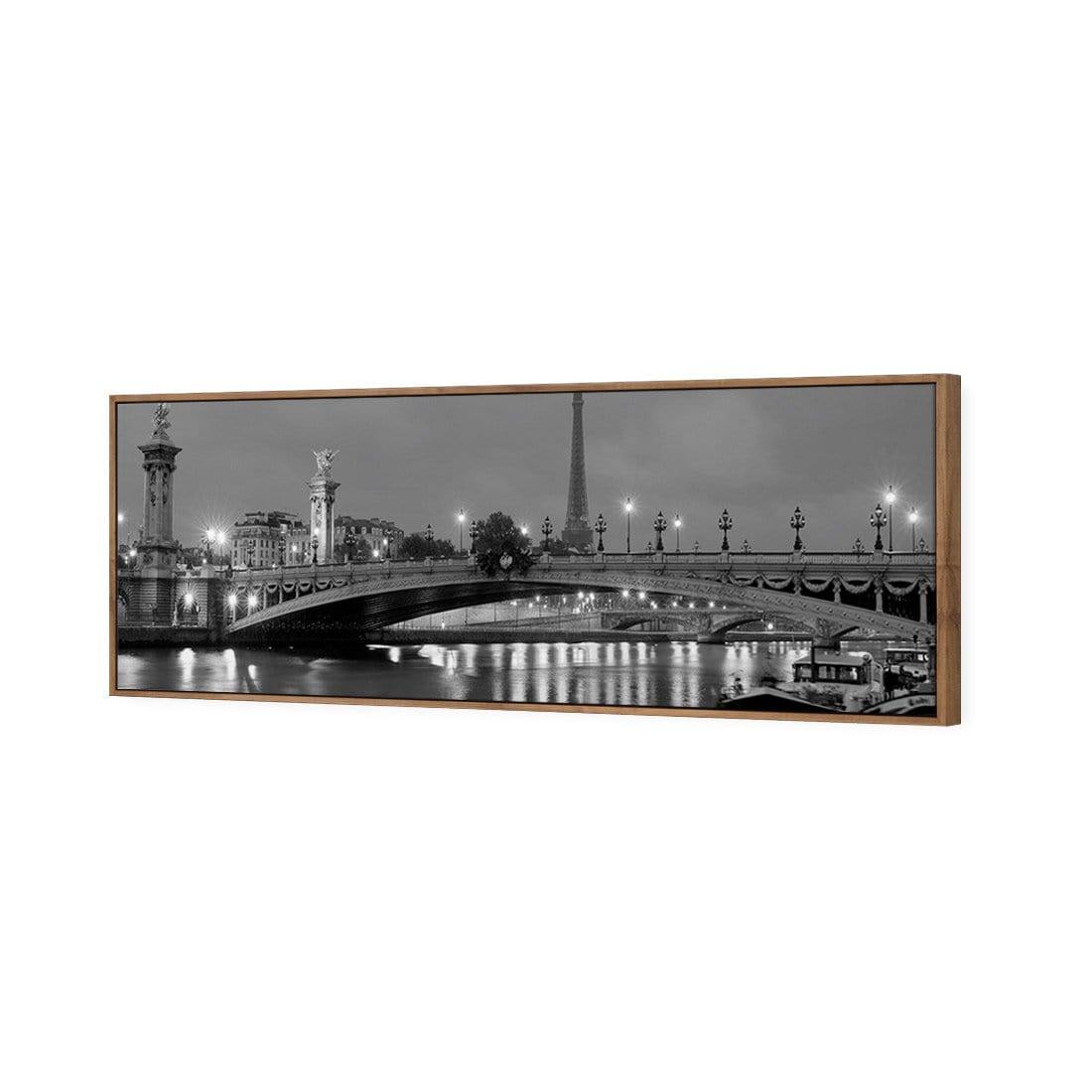 The Seine at Night Black and White (Long) - Wall Art Designs - 442_BL_H WAD_CP - MPY - 260 - M - S - S_60x20_S - 1550 - NAT