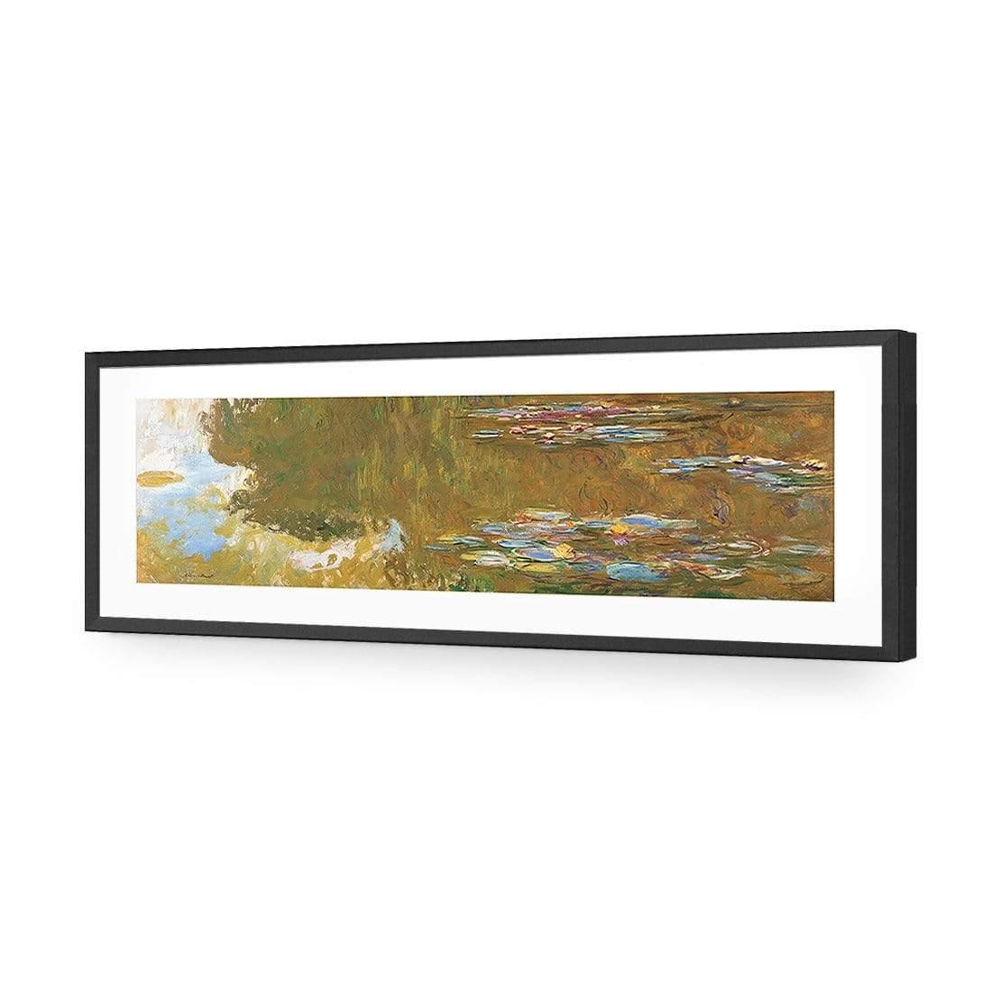 The Water Lily Pond By Monet - Wall Art Designs - 3405_AL_H WAD_AP - 030 - MAT_90x30_S - 2538 - BLK