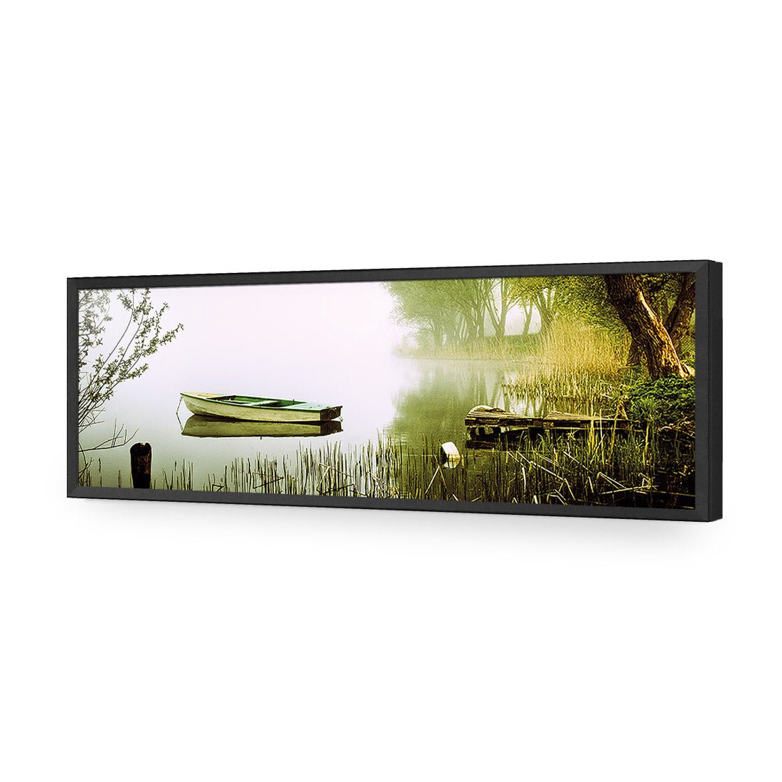 Tired Row Boat (long) - Wall Art Designs - 1518_AL_H WAD_AP - 030 - EDG_90x30_S - 2538 - BLK