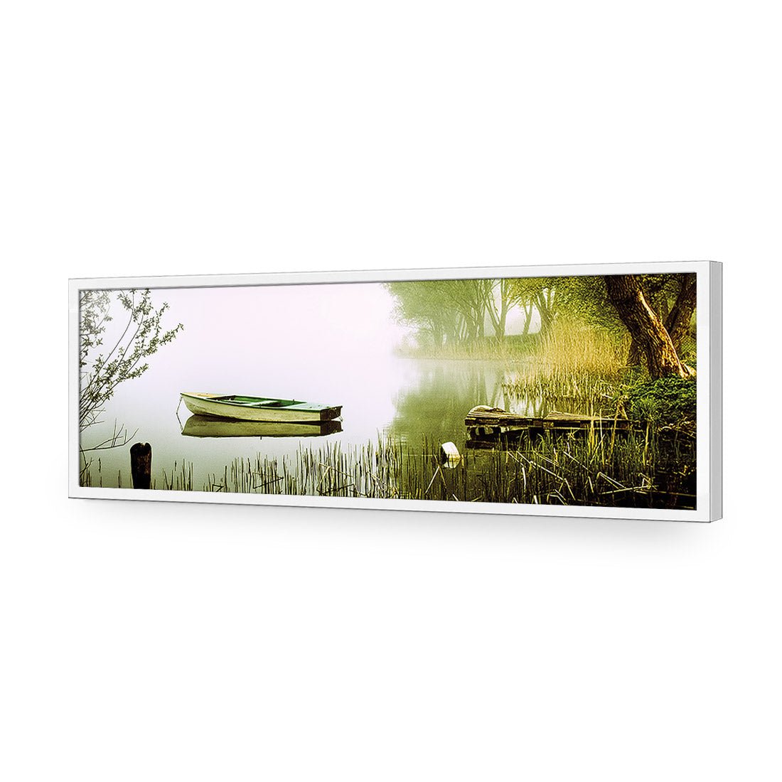 Tired Row Boat (long) - Wall Art Designs - 1518_AL_H WAD_AP - 030 - EDG_90x30_S - 2538 - WHT