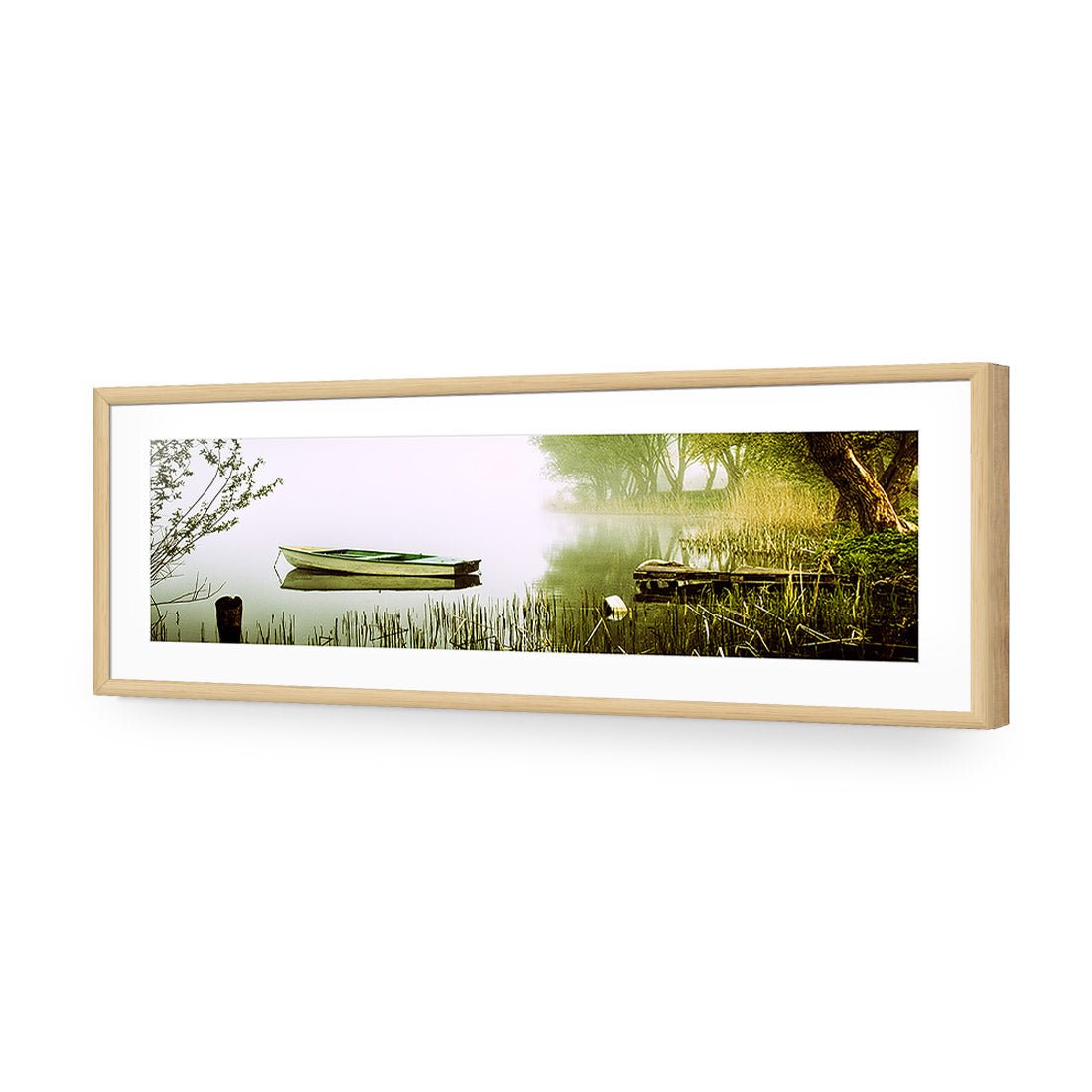 Tired Row Boat (long) - Wall Art Designs - 1518_AL_H WAD_AP - 030 - MAT_90x30_S - 2538 - OAK