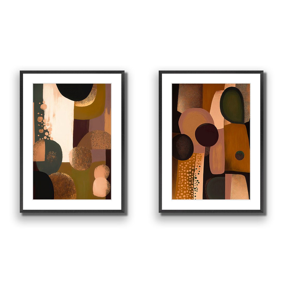 Touch of Bronze Perfect Pair - Wall Art Designs - SET2_5046_AR_V WAD_AP - 030 - MAT_45x30_S - 2538 - BLK