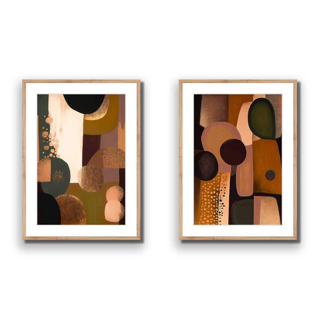 Touch of Bronze Perfect Pair - Wall Art Designs - SET2_5046_AR_V WAD_AP - 030 - MAT_45x30_S - 2538 - OAK