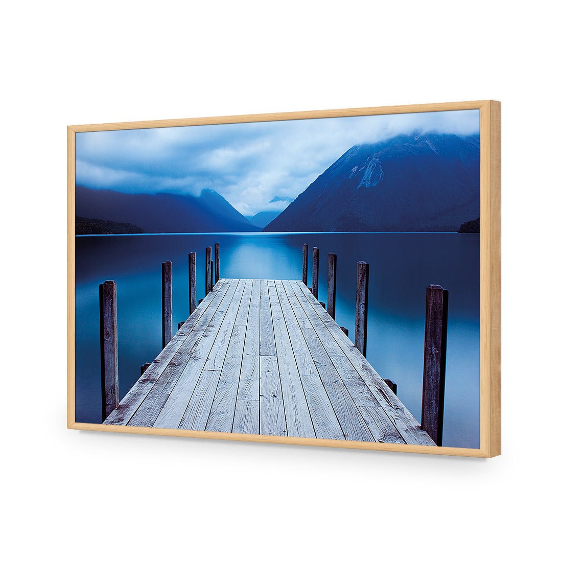 Tranquil Jetty | Classic Acrylic | Flat Frame No Border | Oak