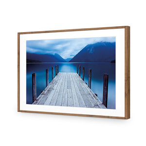 Tranquil Jetty | Classic Acrylic | Flat Frame With Border | Natural