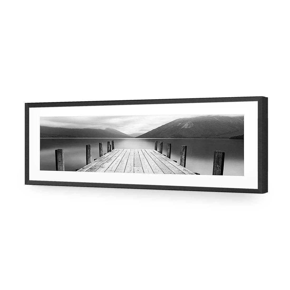 Tranquil Jetty, Black and White (long) - Wall Art Designs - 1987_BL_H WAD_AP - 030 - MAT_90x30_S - 2538 - BLK