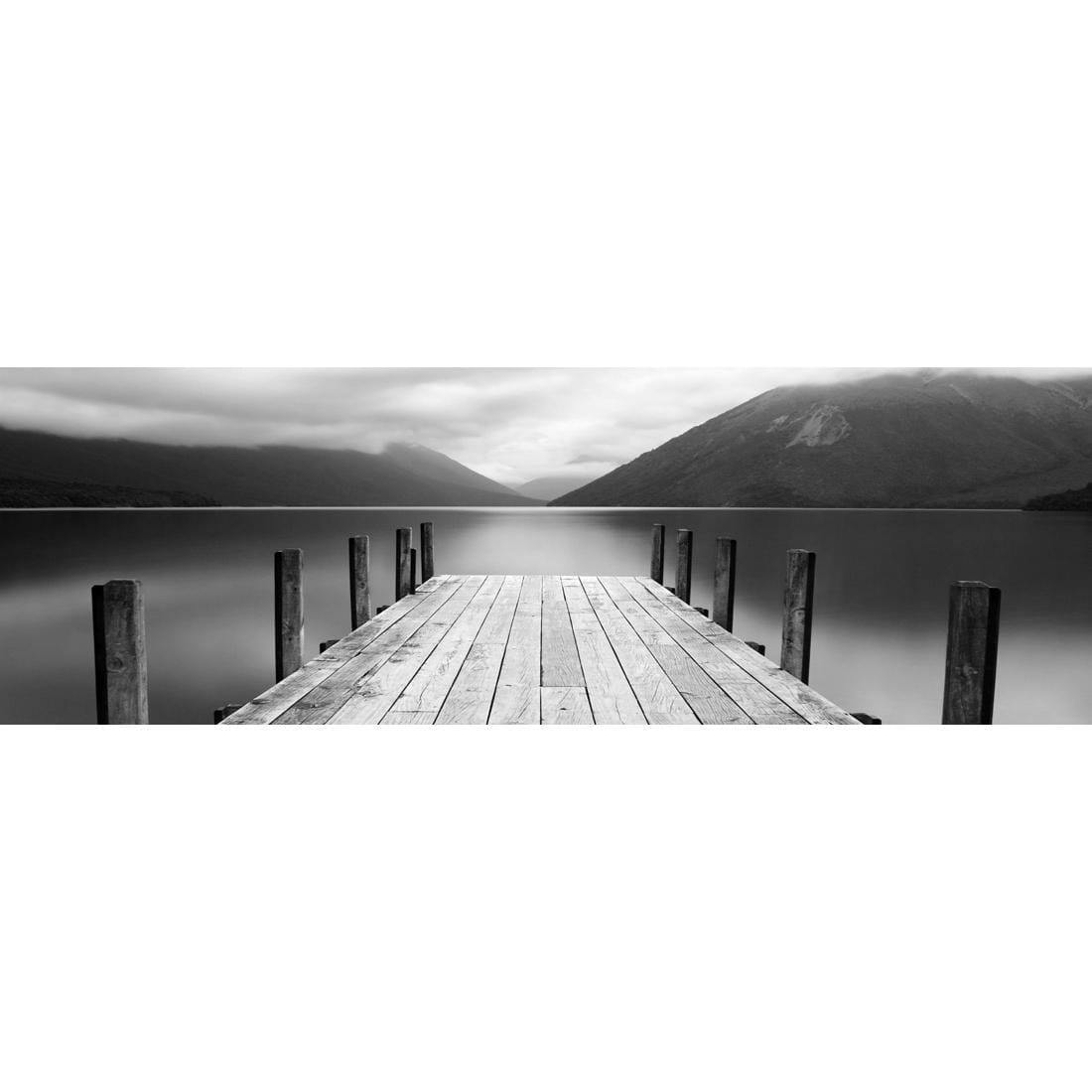 Tranquil Jetty, Black and White (long) - Wall Art Designs - 1987_BL_H WAD_CP - MPY - 260 - M - S - S_60x20_NONE