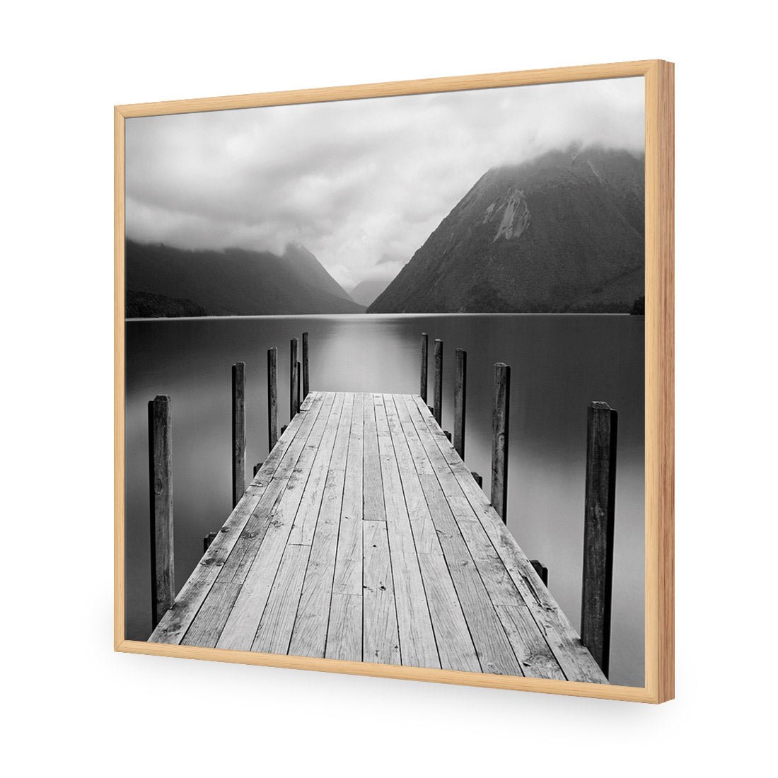 Tranquil Jetty, Black and White (square) - Wall Art Designs - 1987_BS_Q WAD_AP - 030 - EDG_37x37_S - 2538 - OAK