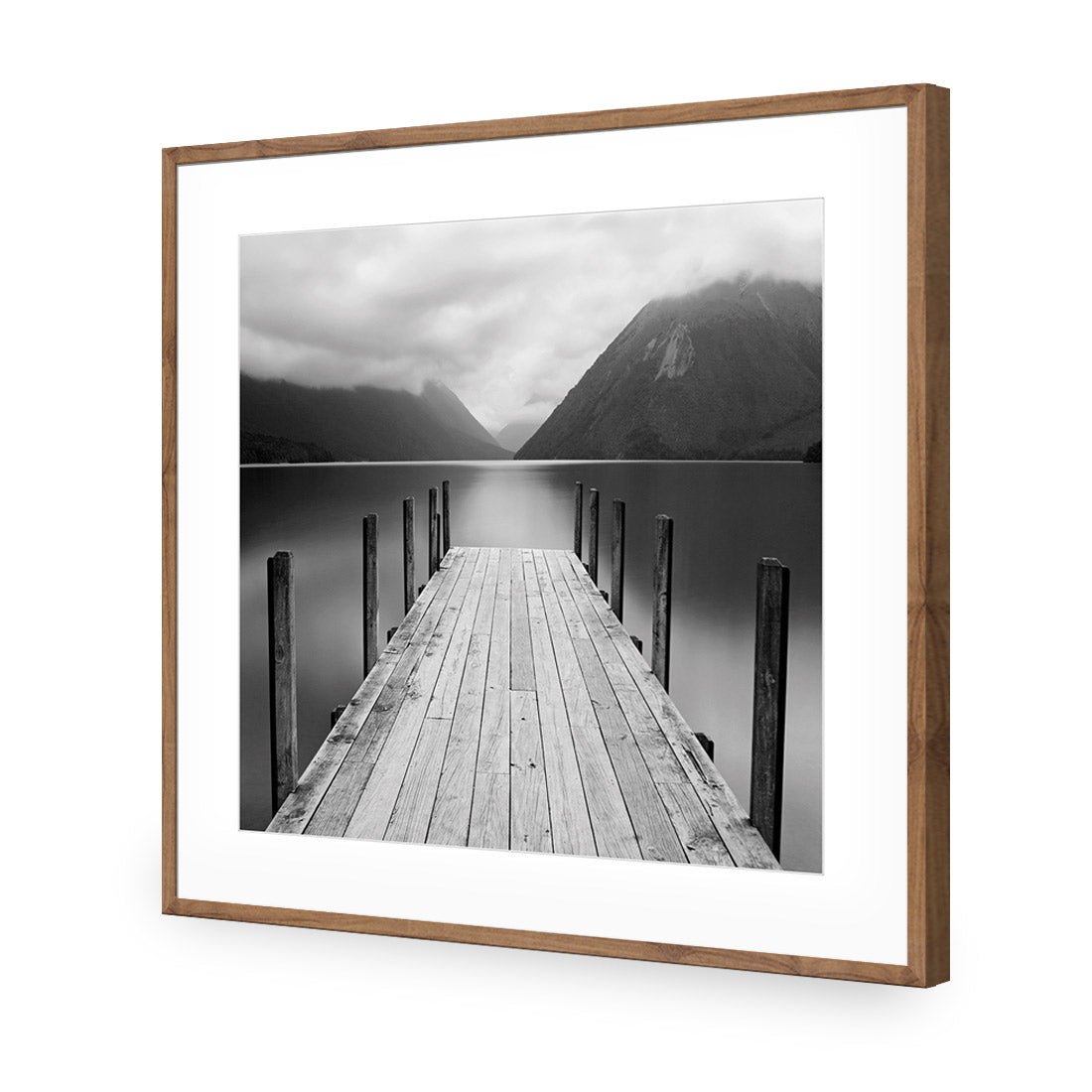 Tranquil Jetty, Black and White (square) - Wall Art Designs - 1987_BS_Q WAD_AP - 030 - MAT_37x37_S - 2538 - NAT