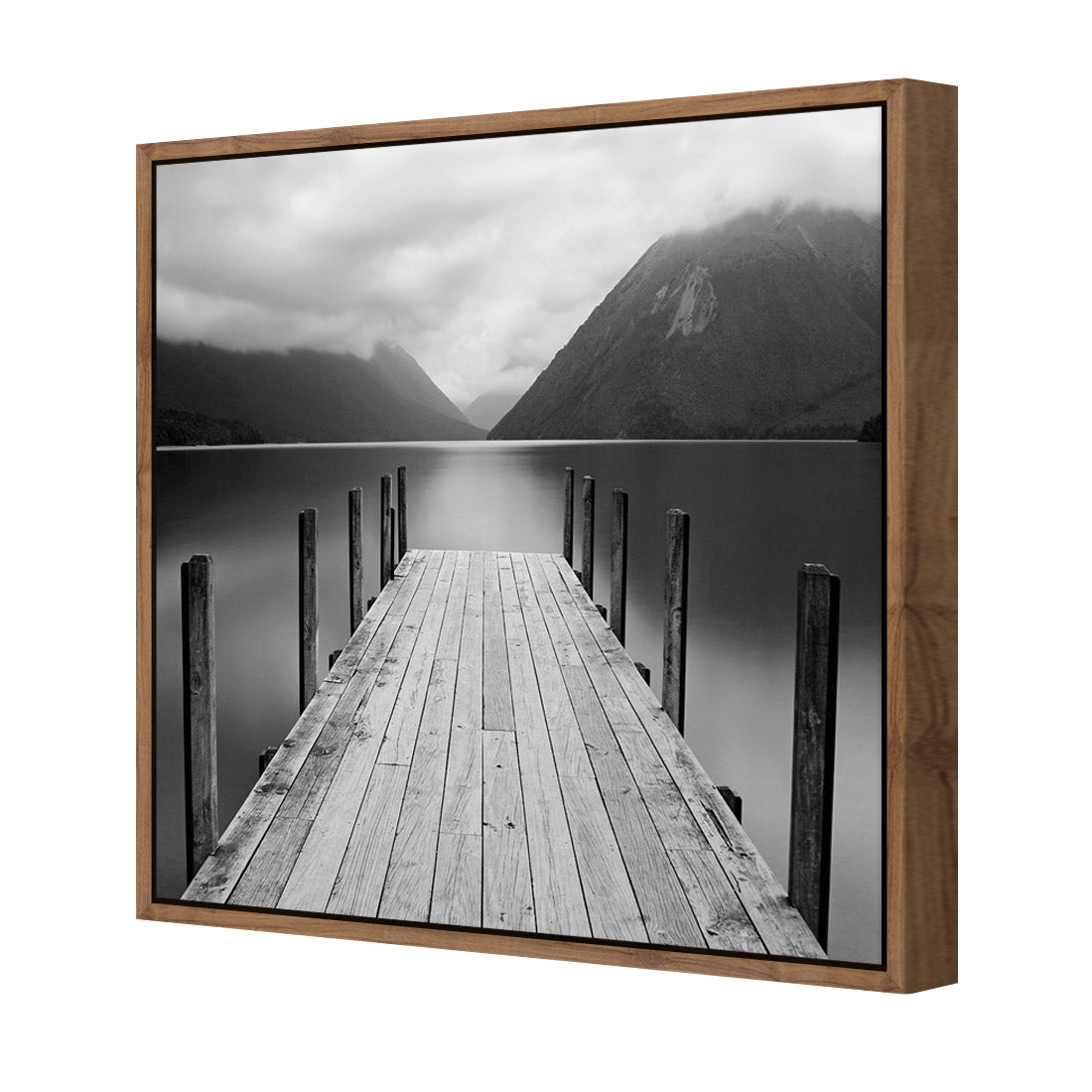 Tranquil Jetty, Black and White (square) - Wall Art Designs - 1987_BS_Q WAD_CP - MPY - 260 - M - S - S_37x37_S - 1550 - NAT