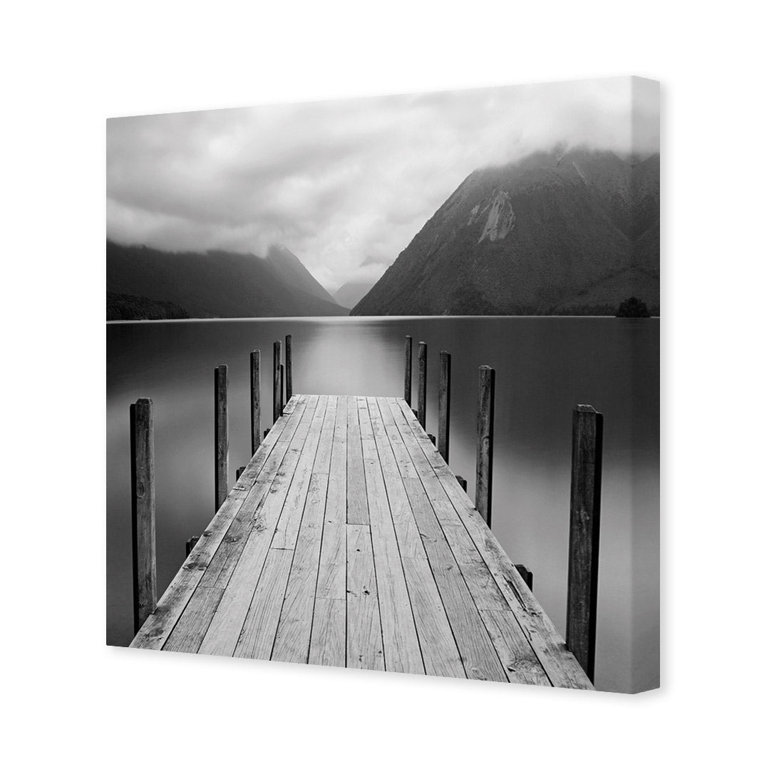 Tranquil Jetty, Black and White (square) - Wall Art Designs - 1987_BS_Q WAD_CP - MPY - 260 - M - S - S_37x37_NONE