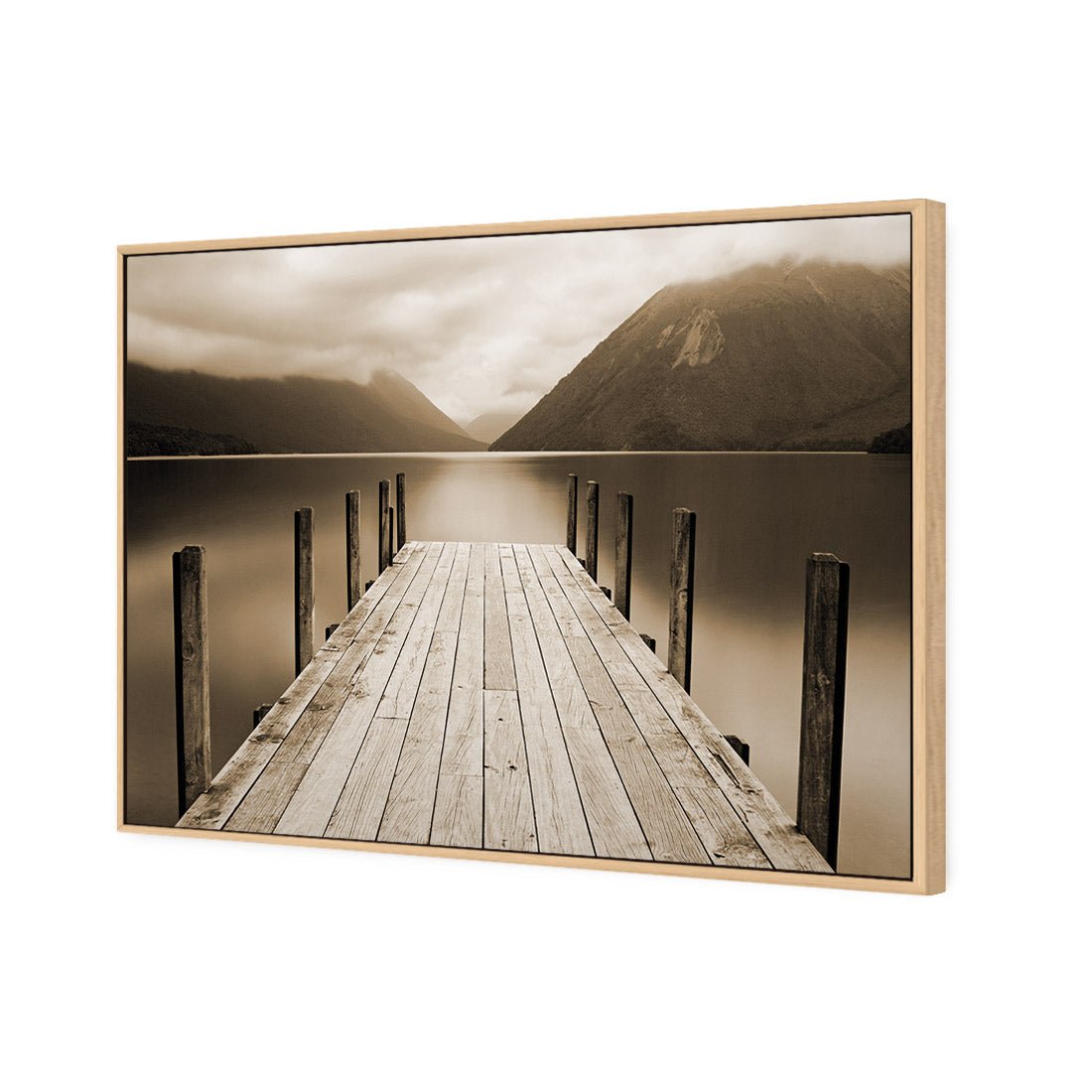 Tranquil Jetty, Sepia - Wall Art Designs - 1987_CR_H WAD_CP - MPY - 260 - M - S - S_45x30_NONE