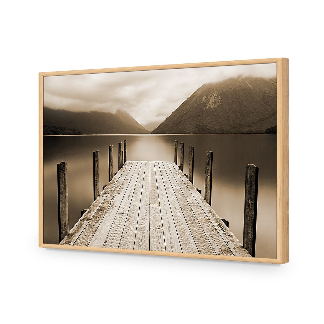 Tranquil Jetty, Sepia - Wall Art Designs - 1987_CR_H WAD_CP - MPY - 260 - M - S - S_45x30_NONE