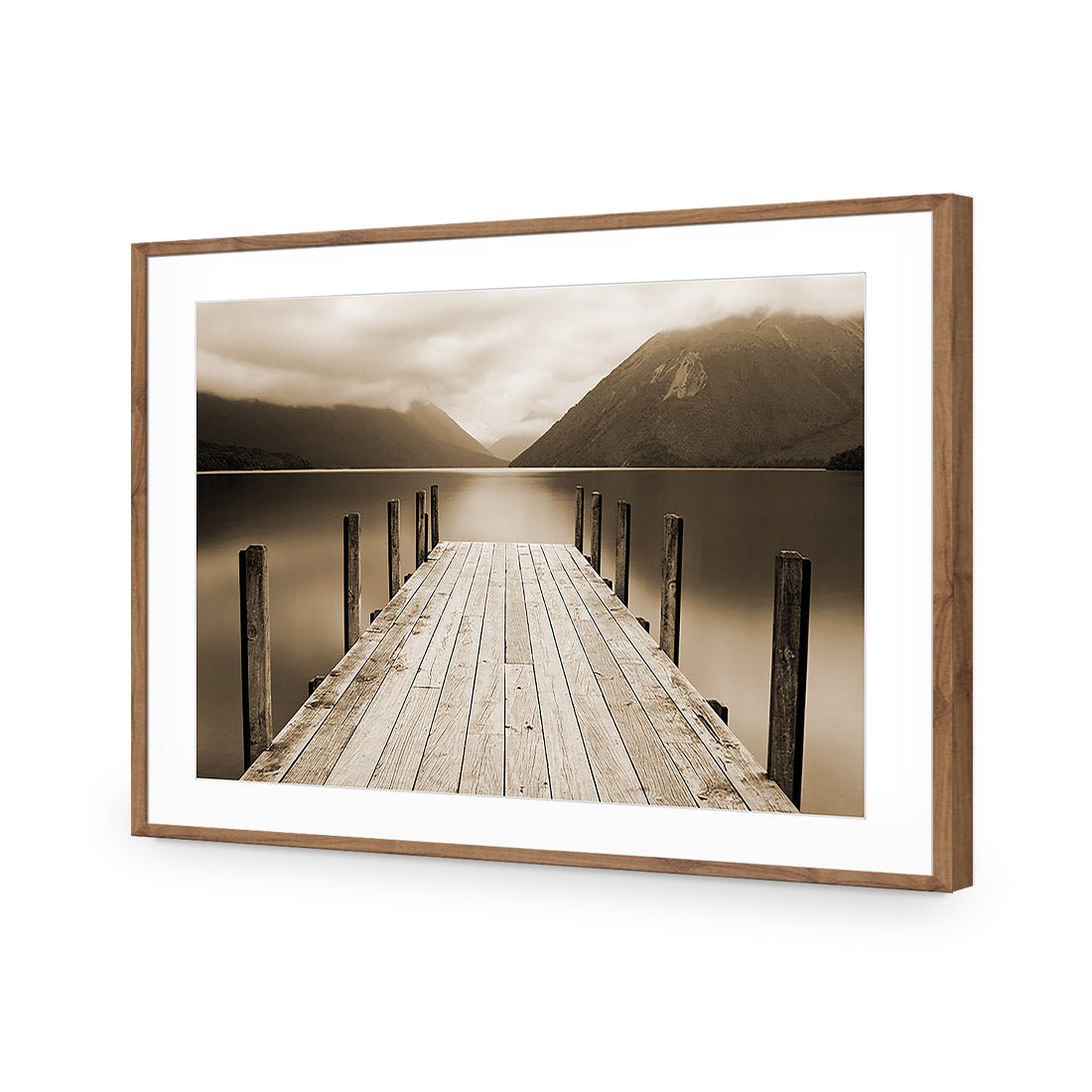 Tranquil Jetty, Sepia - Wall Art Designs - 1987_CR_H WAD_CP - MPY - 260 - M - S - S_45x30_NONE