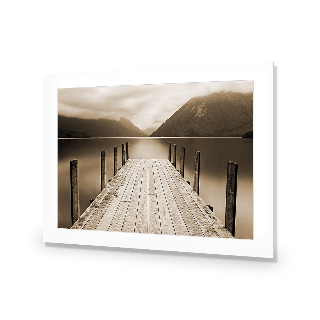 Tranquil Jetty, Sepia - Wall Art Designs - 1987_CR_H WAD_CP - MPY - 260 - M - S - S_45x30_NONE