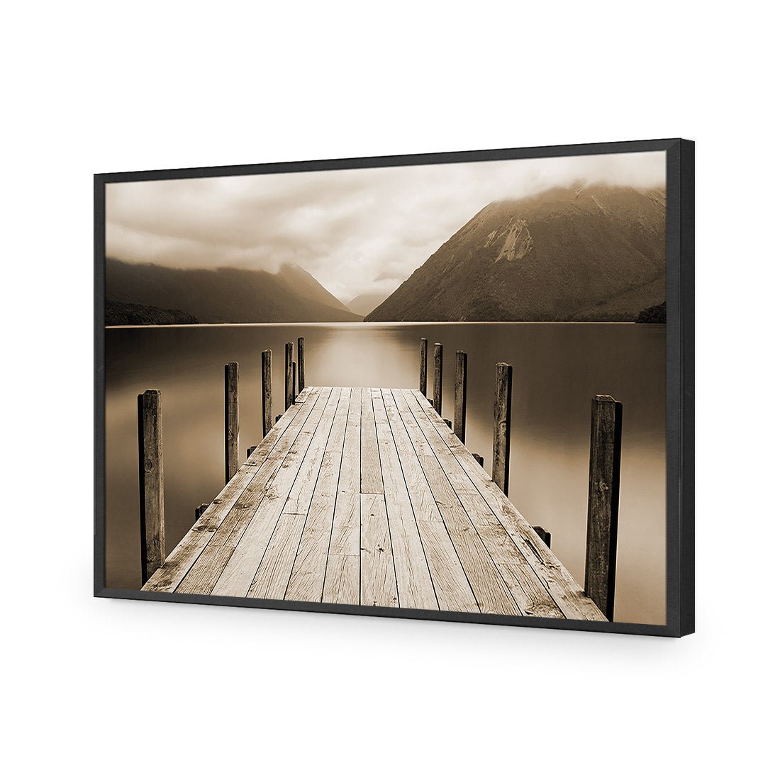 Tranquil Jetty, Sepia - Wall Art Designs - 1987_CR_H WAD_CP - MPY - 260 - M - S - S_45x30_NONE