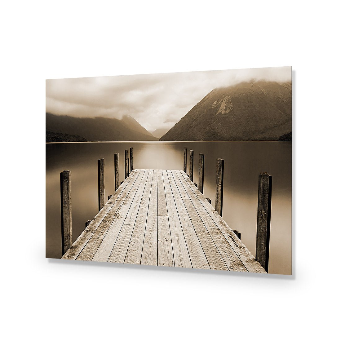 Tranquil Jetty, Sepia - Wall Art Designs - 1987_CR_H WAD_CP - MPY - 260 - M - S - S_45x30_NONE