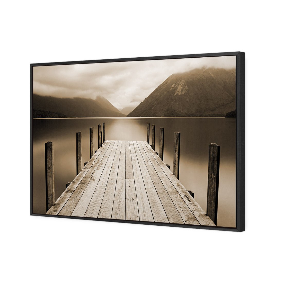 Tranquil Jetty, Sepia - Wall Art Designs - 1987_CR_H WAD_CP - MPY - 260 - M - S - S_45x30_NONE