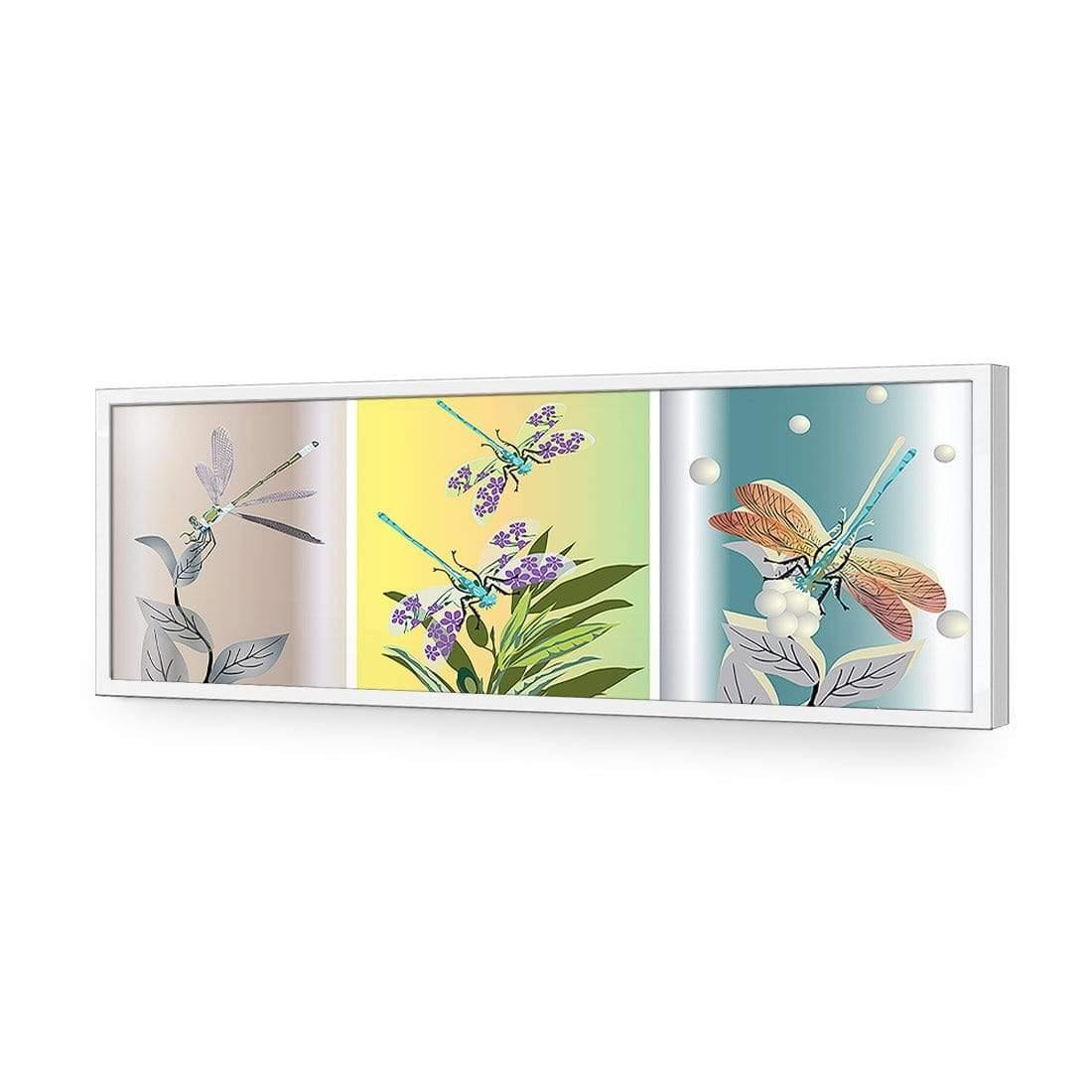 Trio of Dragonflies (long) - Wall Art Designs - 555_AL_H WAD_AP - 030 - EDG_90x30_S - 2538 - BLK