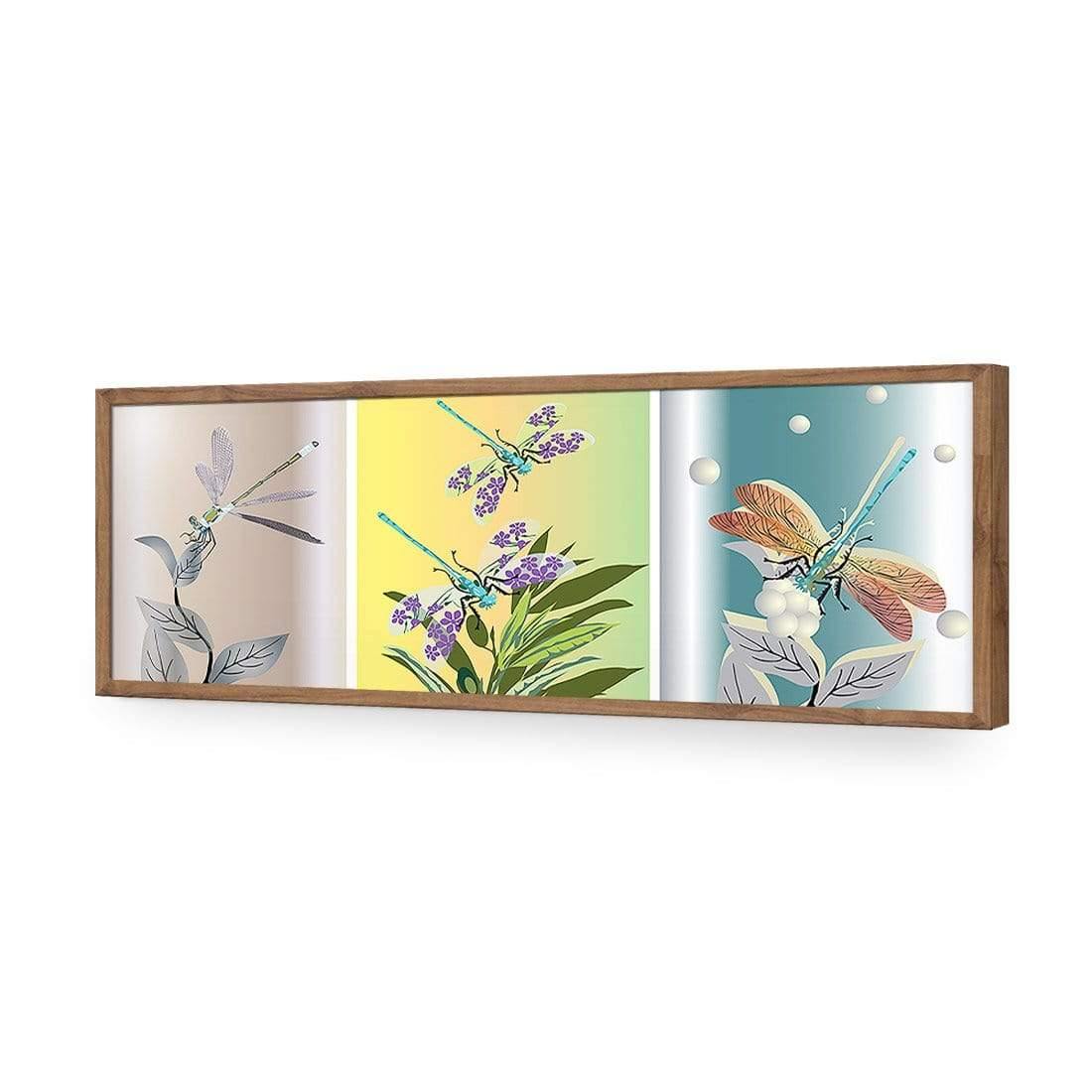 Trio of Dragonflies (long) - Wall Art Designs - 555_AL_H WAD_AP - 030 - EDG_90x30_S - 2538 - NAT