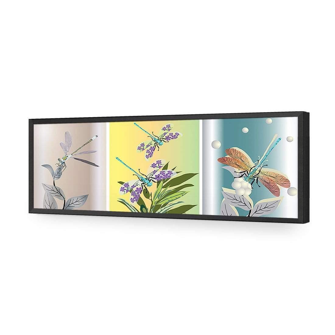 Trio of Dragonflies (long) - Wall Art Designs - 555_AL_H WAD_AP - 030 - EDG_90x30_NONE