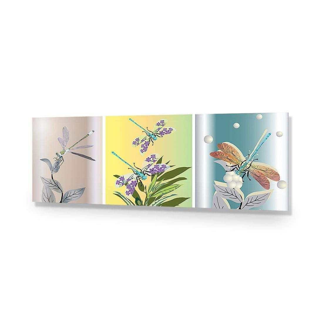 Trio of Dragonflies (long) - Wall Art Designs - 555_AL_H WAD_AP - 030 - EDG_90x30_NONE