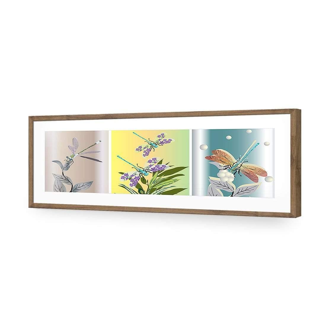 Trio of Dragonflies (long) - Wall Art Designs - 555_AL_H WAD_AP - 030 - MAT_90x30_S - 2538 - NAT