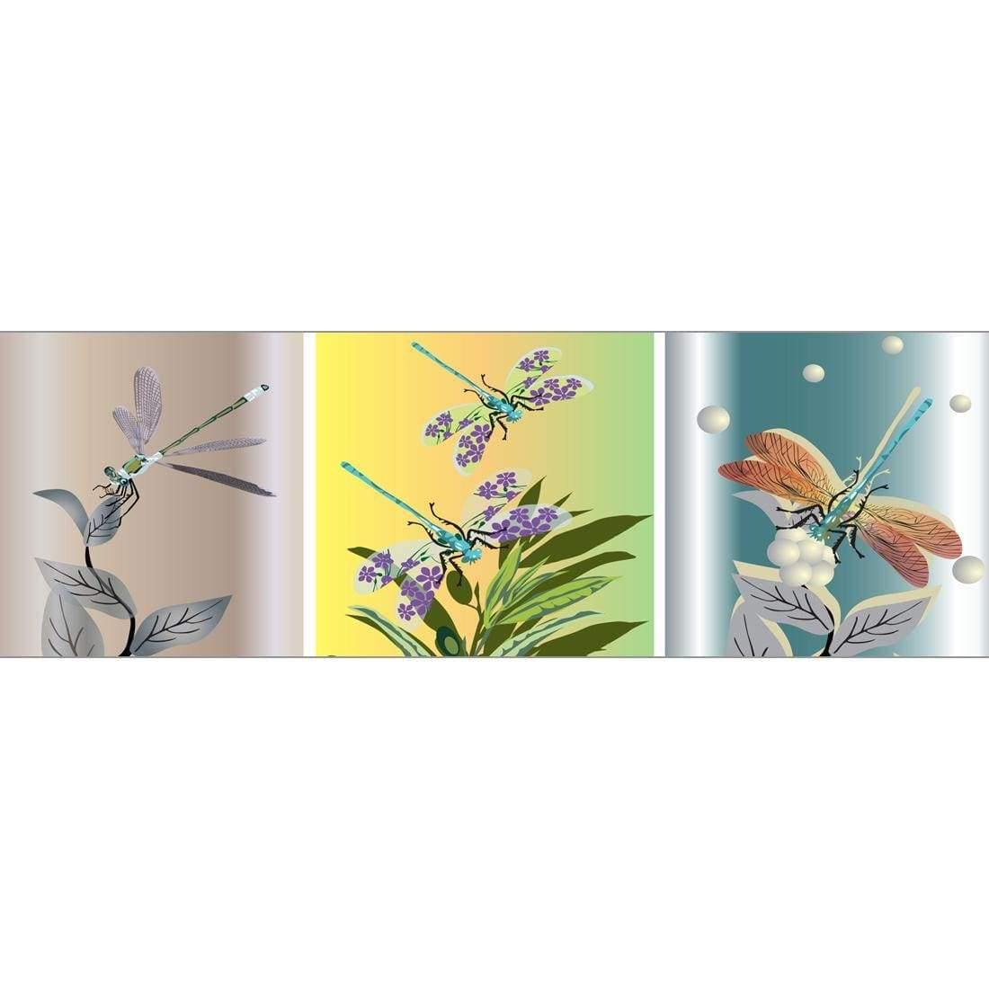 Trio of Dragonflies (long) - Wall Art Designs - 555_AL_H WAD_CP - MPY - 260 - M - S - S_60x20_NONE