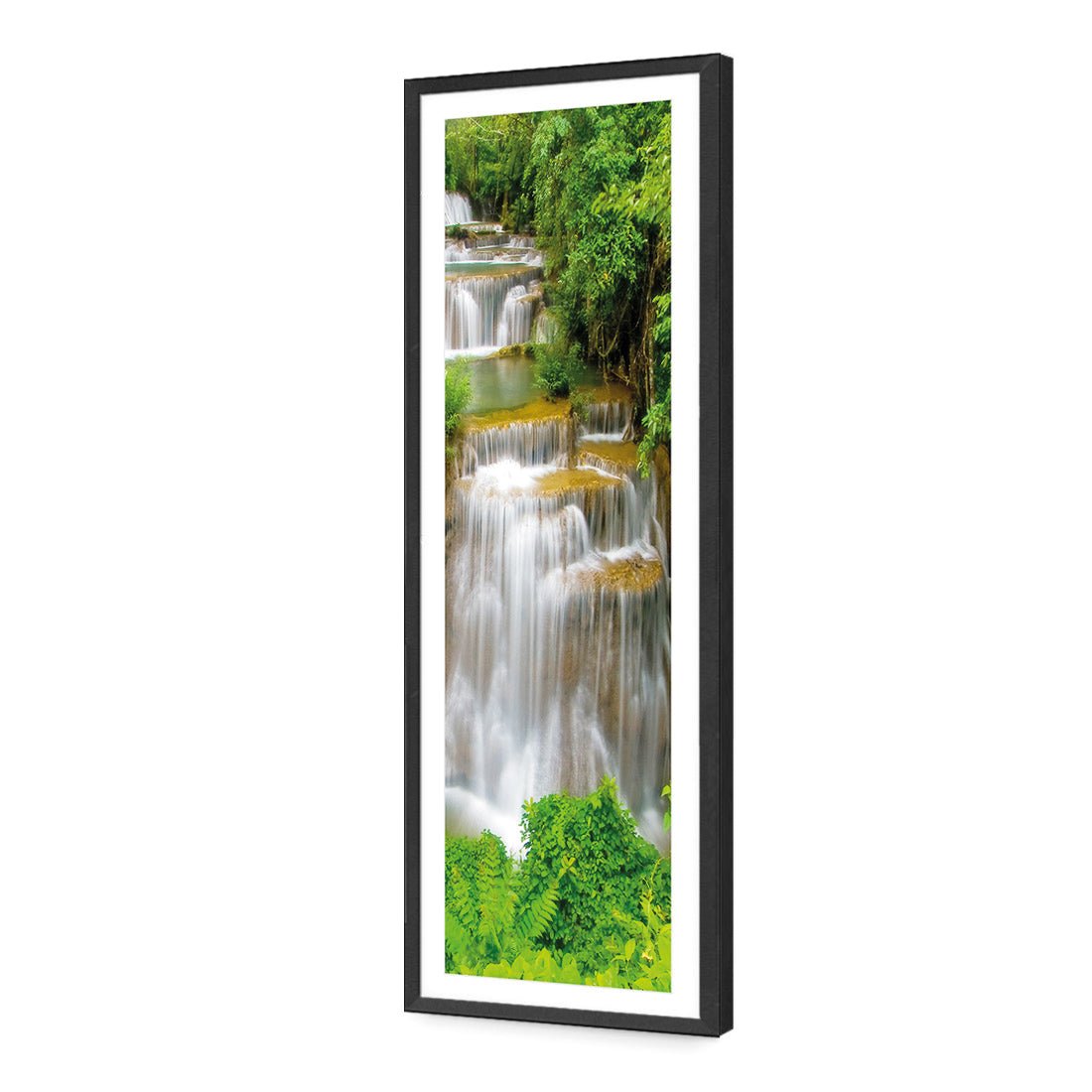 Tropical Waterfall - Vertical (Long) - Wall Art Designs - 1167_AL_V WAD_AP - 030 - MAT_90x30_S - 2538 - BLK