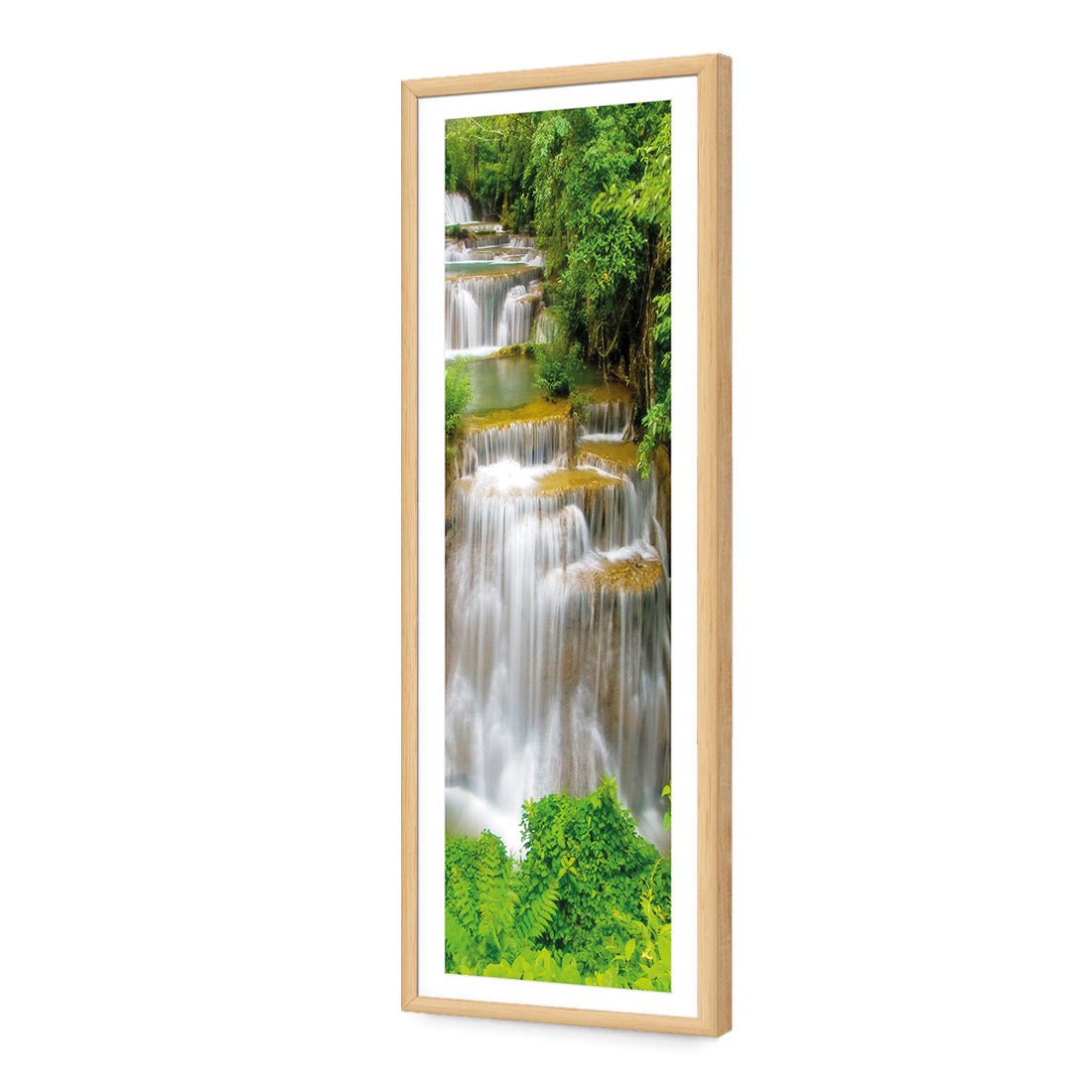 Tropical Waterfall - Vertical (Long) - Wall Art Designs - 1167_AL_V WAD_AP - 030 - MAT_90x30_S - 2538 - OAK