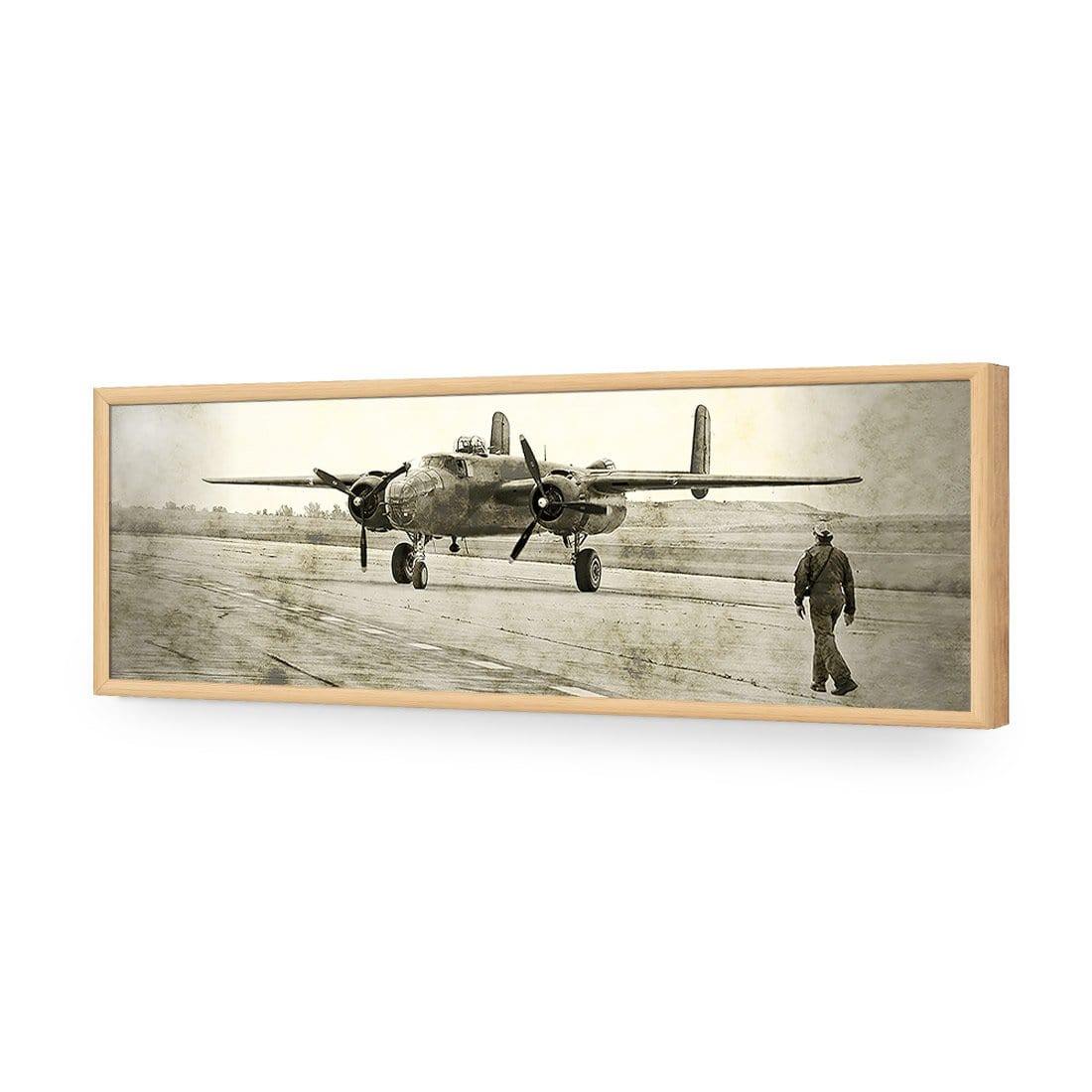 Wartime Plane (long) - Wall Art Designs - 1288_CL_H WAD_AP - 030 - EDG_90x30_S - 2538 - OAK