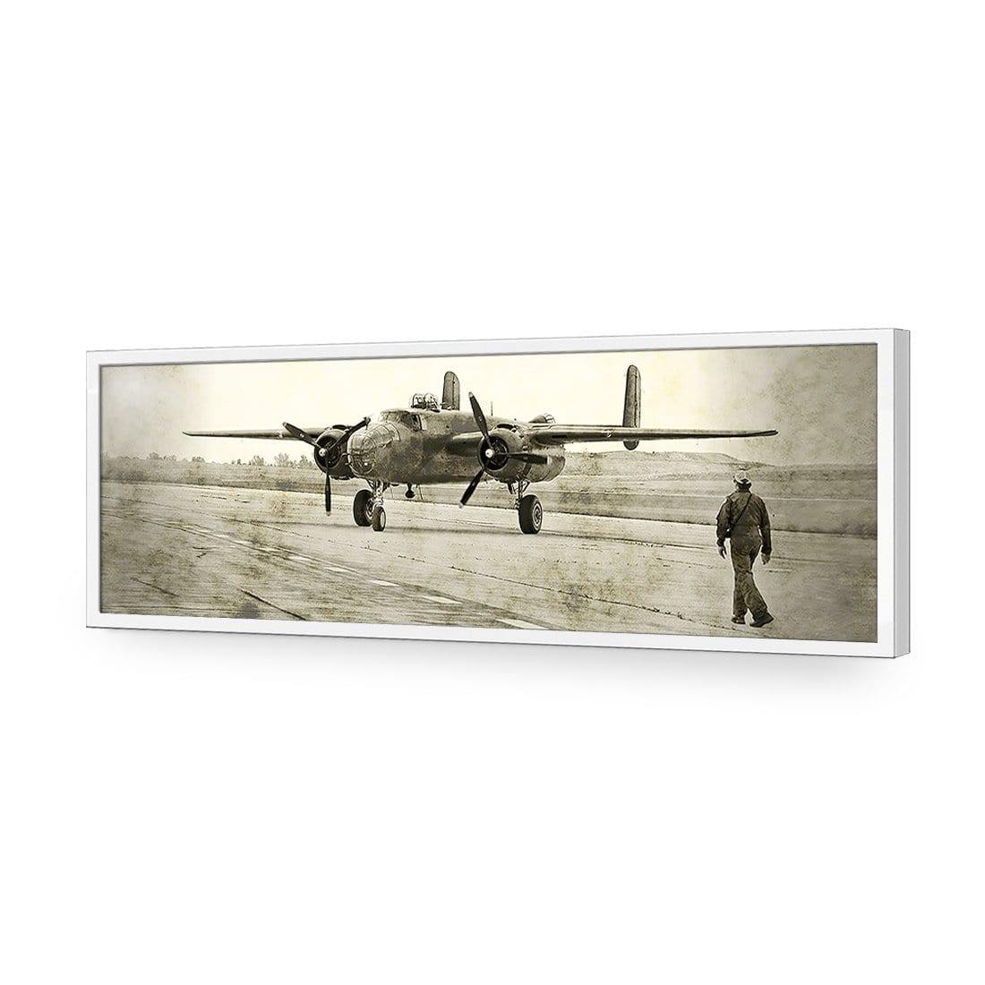 Wartime Plane (long) - Wall Art Designs - 1288_CL_H WAD_AP - 030 - EDG_90x30_S - 2538 - WHT