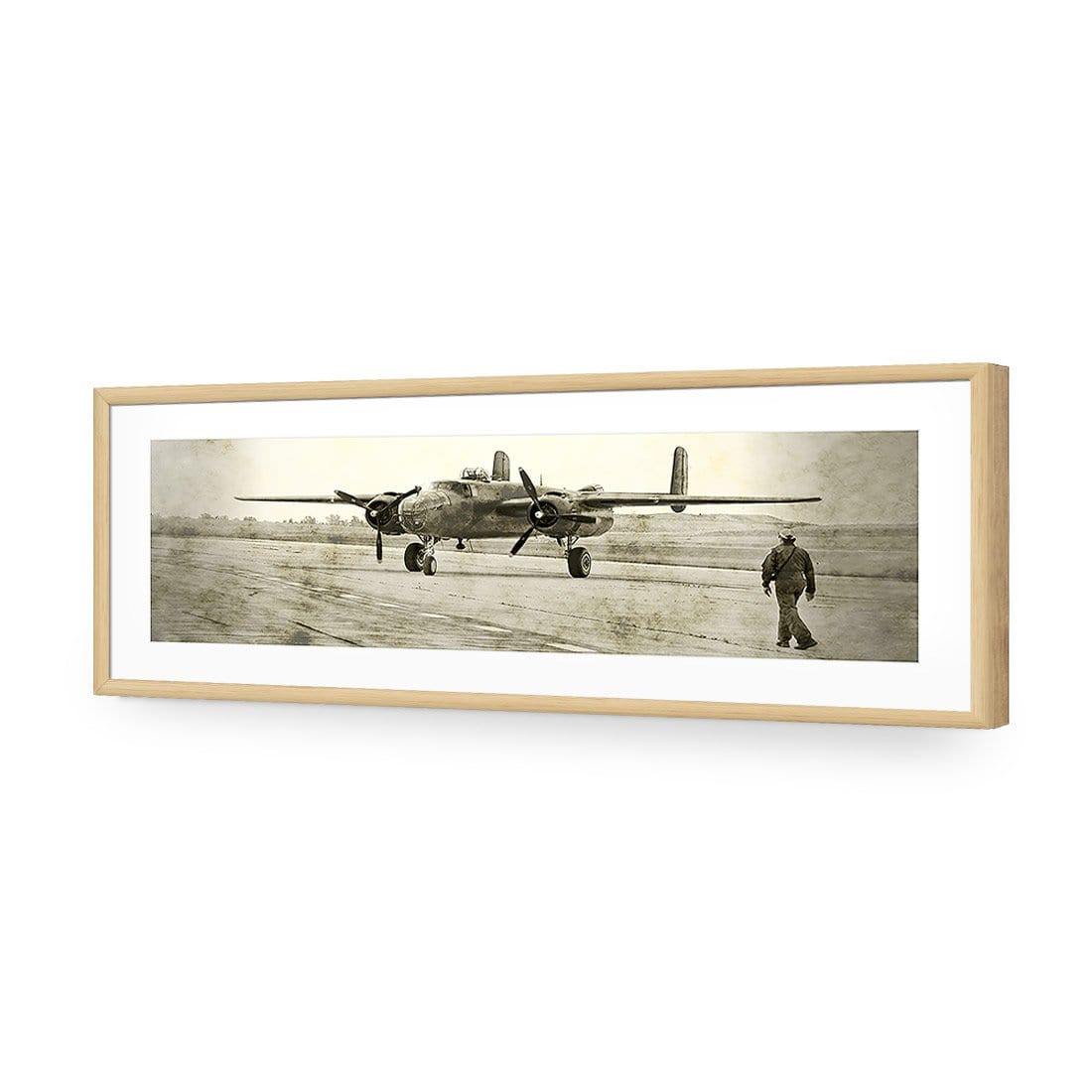 Wartime Plane (long) - Wall Art Designs - 1288_CL_H WAD_AP - 030 - MAT_90x30_S - 2538 - OAK