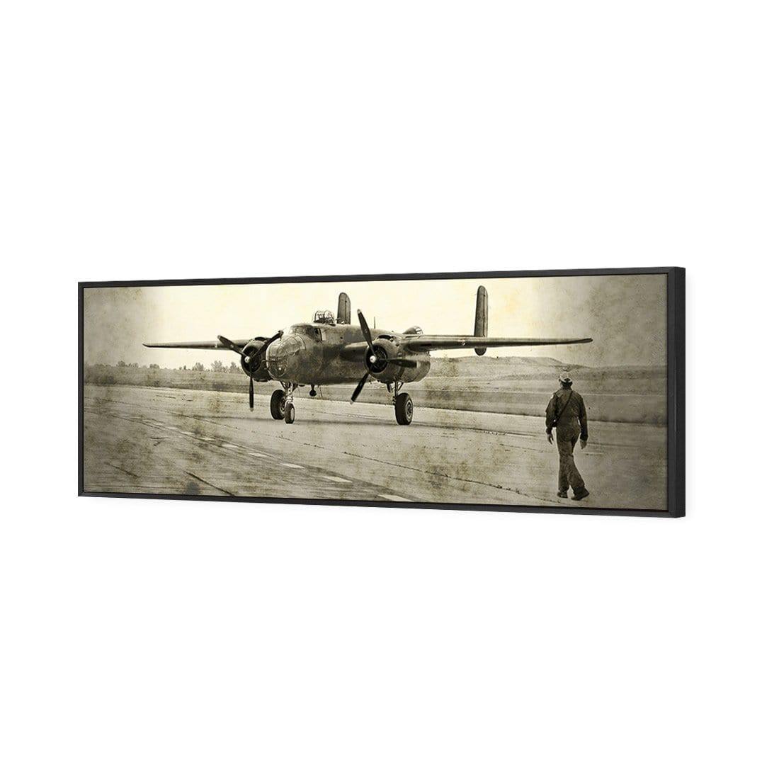 Wartime Plane (long) - Wall Art Designs - 1288_CL_H WAD_CP - MPY - 260 - M - S - S_60x20_S - 1550 - BLK