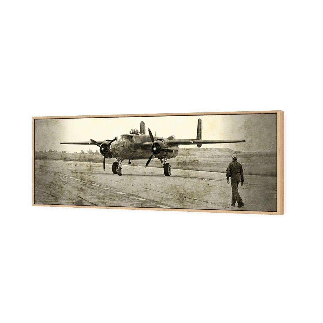 Wartime Plane (long) - Wall Art Designs - 1288_CL_H WAD_CP - MPY - 260 - M - S - S_60x20_S - 1550 - OAK