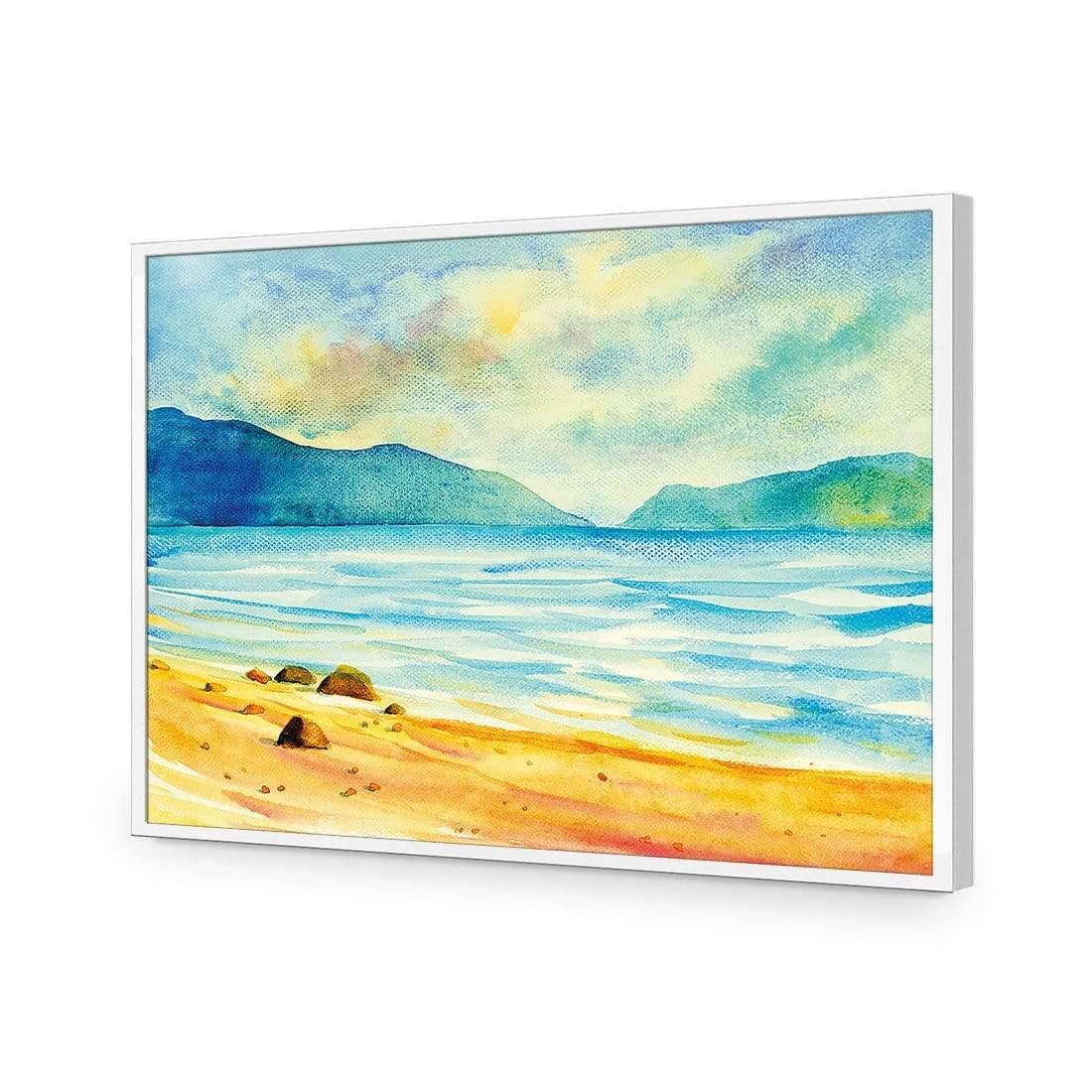 Watercolour Beach View - Wall Art Designs - 3939_AR_H WAD_AP - 030 - EDG_45x30_S - 2538 - WHT