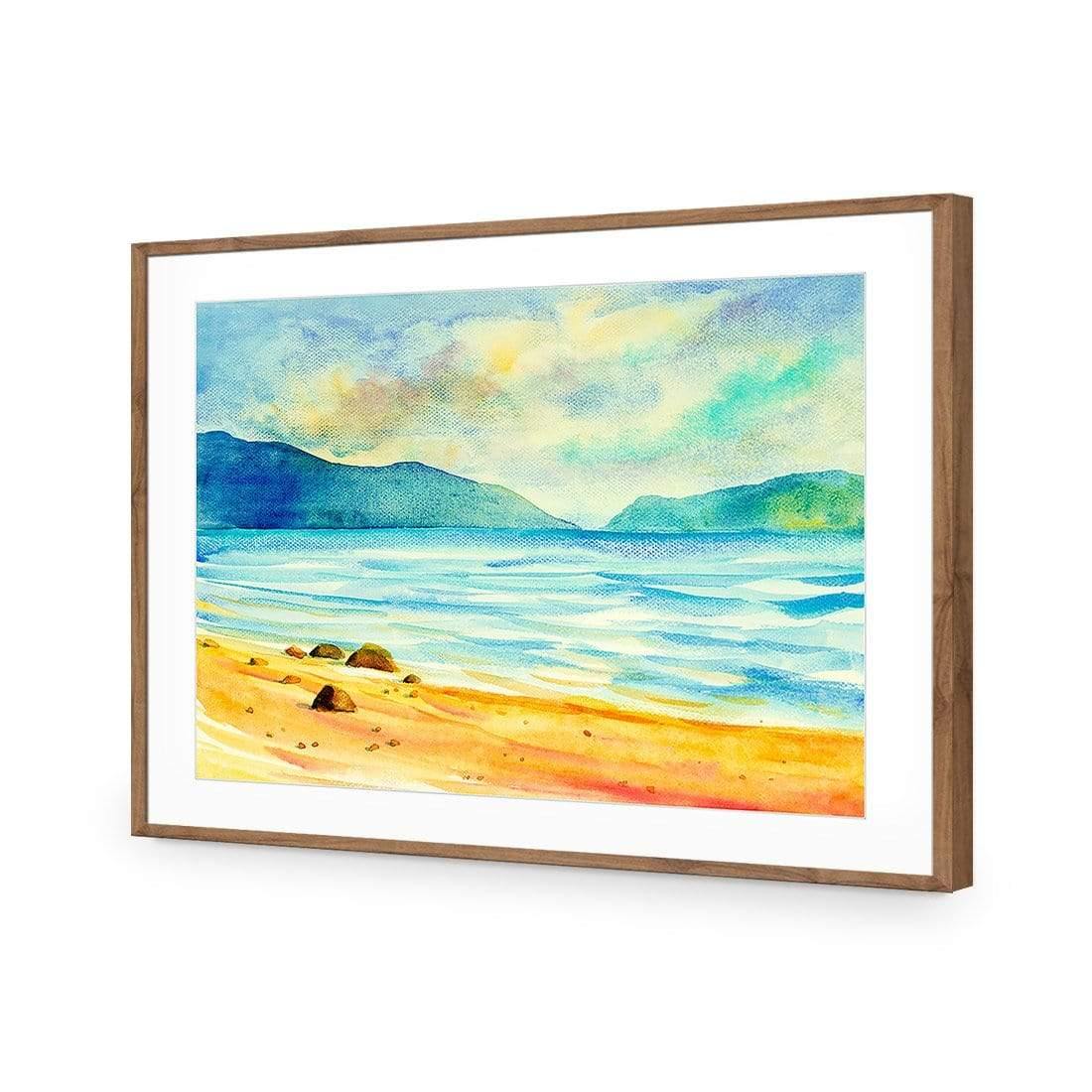 Watercolour Beach View - Wall Art Designs - 3939_AR_H WAD_AP - 030 - MAT_45x30_S - 2538 - NAT