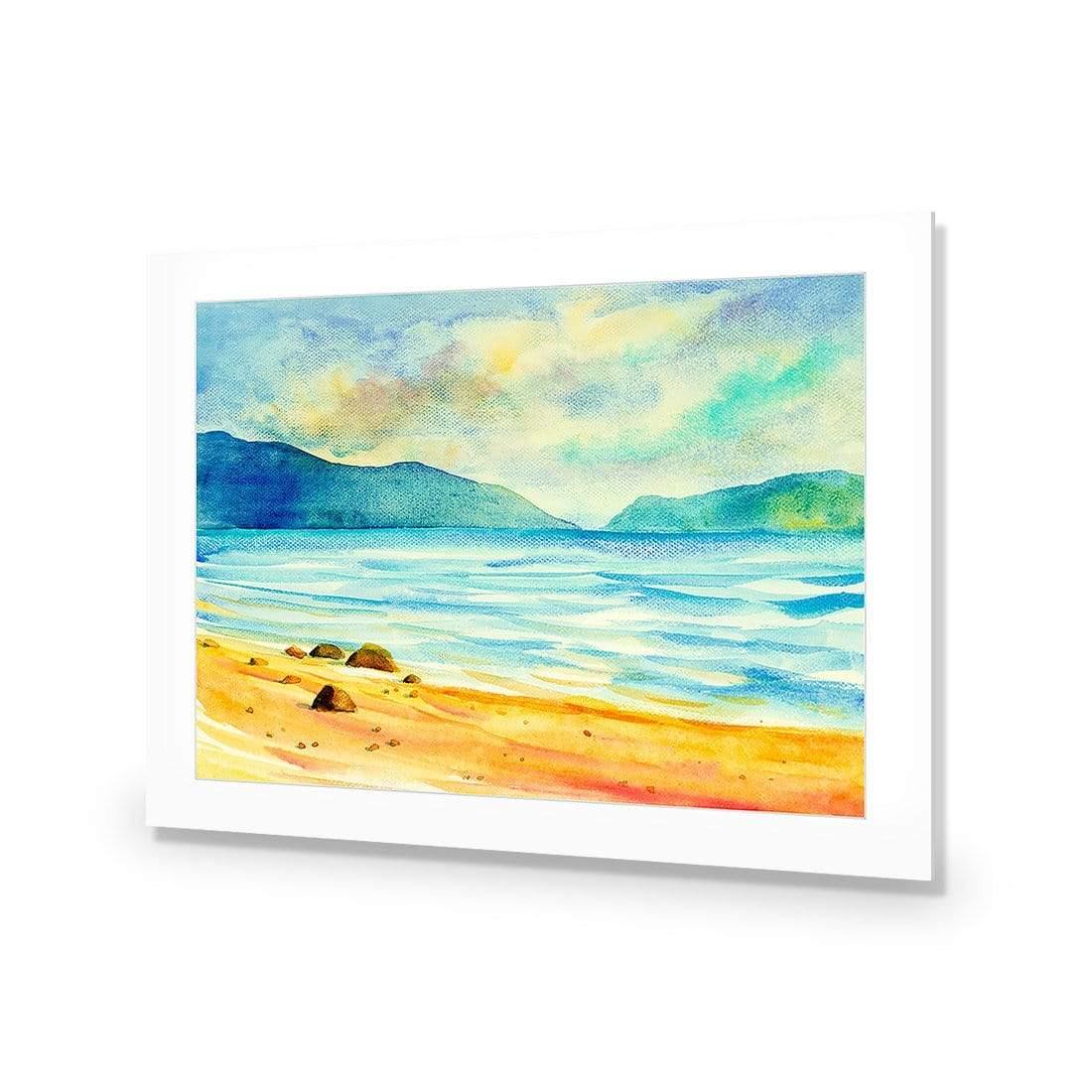 Watercolour Beach View - Wall Art Designs - 3939_AR_H WAD_AP - 030 - MAT_45x30_NONE