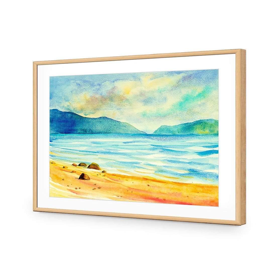 Watercolour Beach View - Wall Art Designs - 3939_AR_H WAD_AP - 030 - MAT_45x30_S - 2538 - OAK