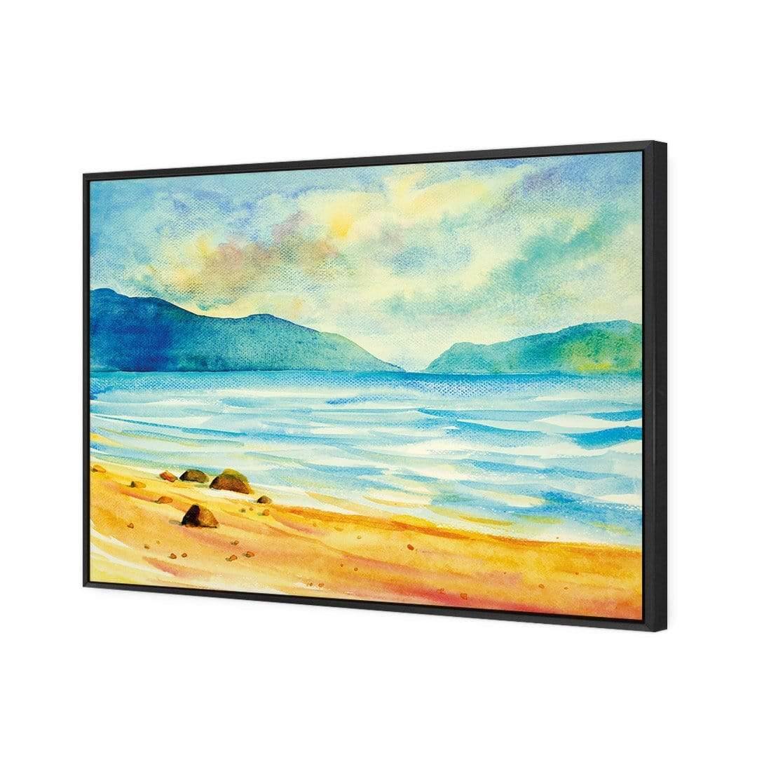 Watercolour Beach View - Wall Art Designs - 3939_AR_H WAD_CP - MPY - 260 - M - S - S_45x30_S - 1550 - BLK