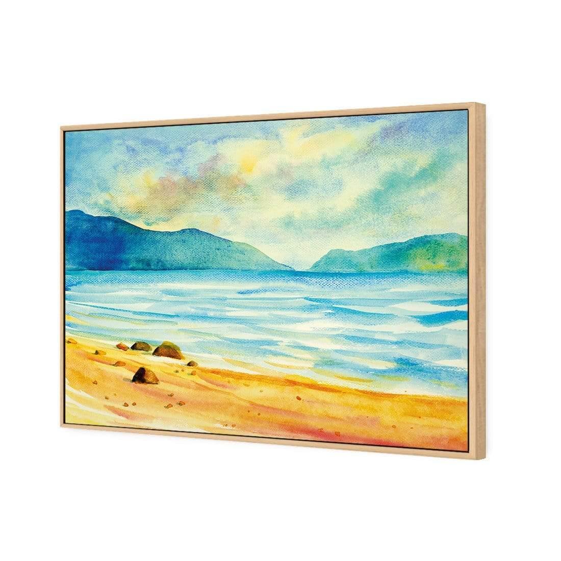 Watercolour Beach View - Wall Art Designs - 3939_AR_H WAD_CP - MPY - 260 - M - S - S_45x30_S - 1550 - OAK