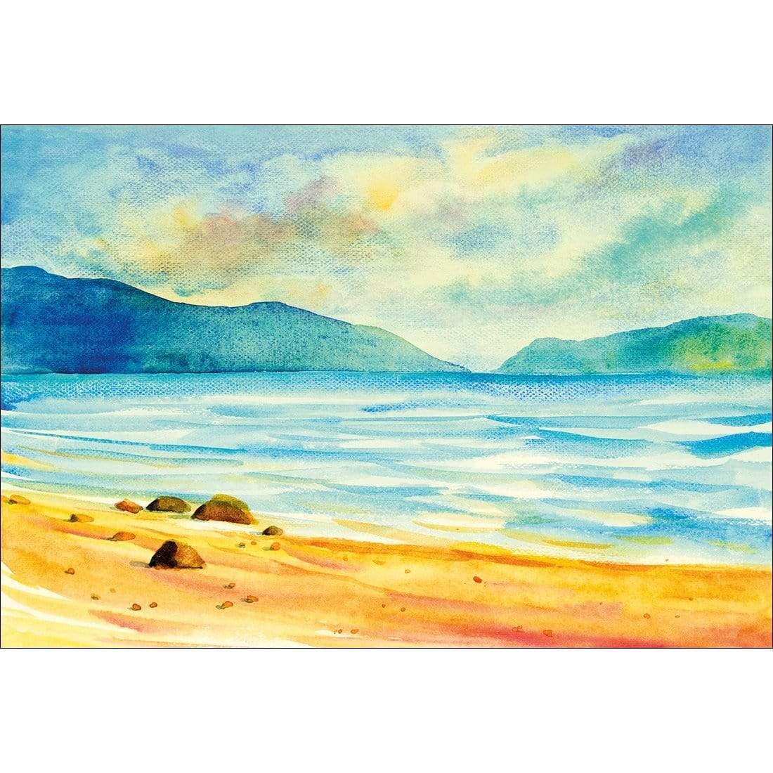 Watercolour Beach View - Wall Art Designs - 3939_AR_H WAD_CP - MPY - 260 - M - S - S_45x30_NONE