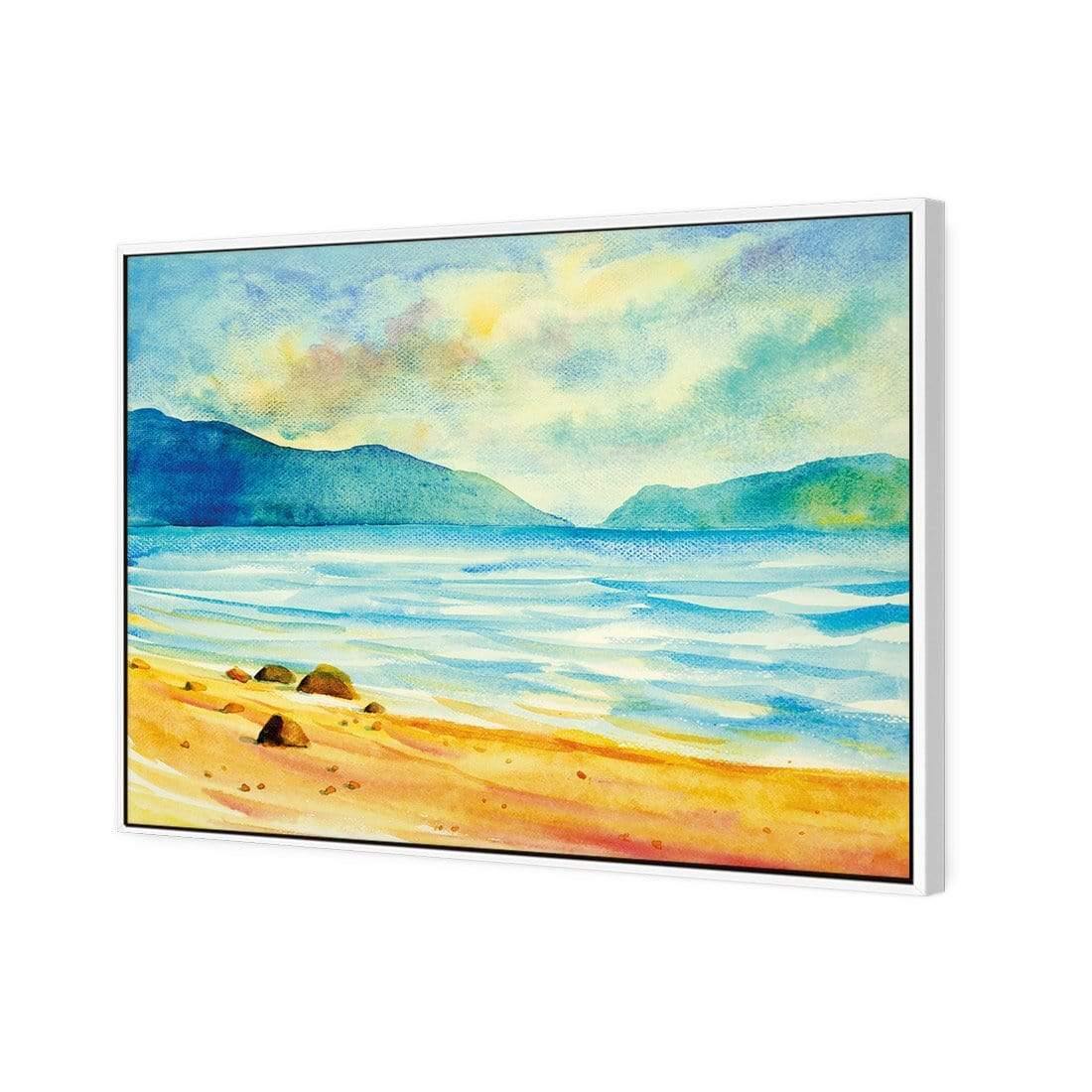 Watercolour Beach View - Wall Art Designs - 3939_AR_H WAD_CP - MPY - 260 - M - S - S_45x30_S - 1550 - WHT